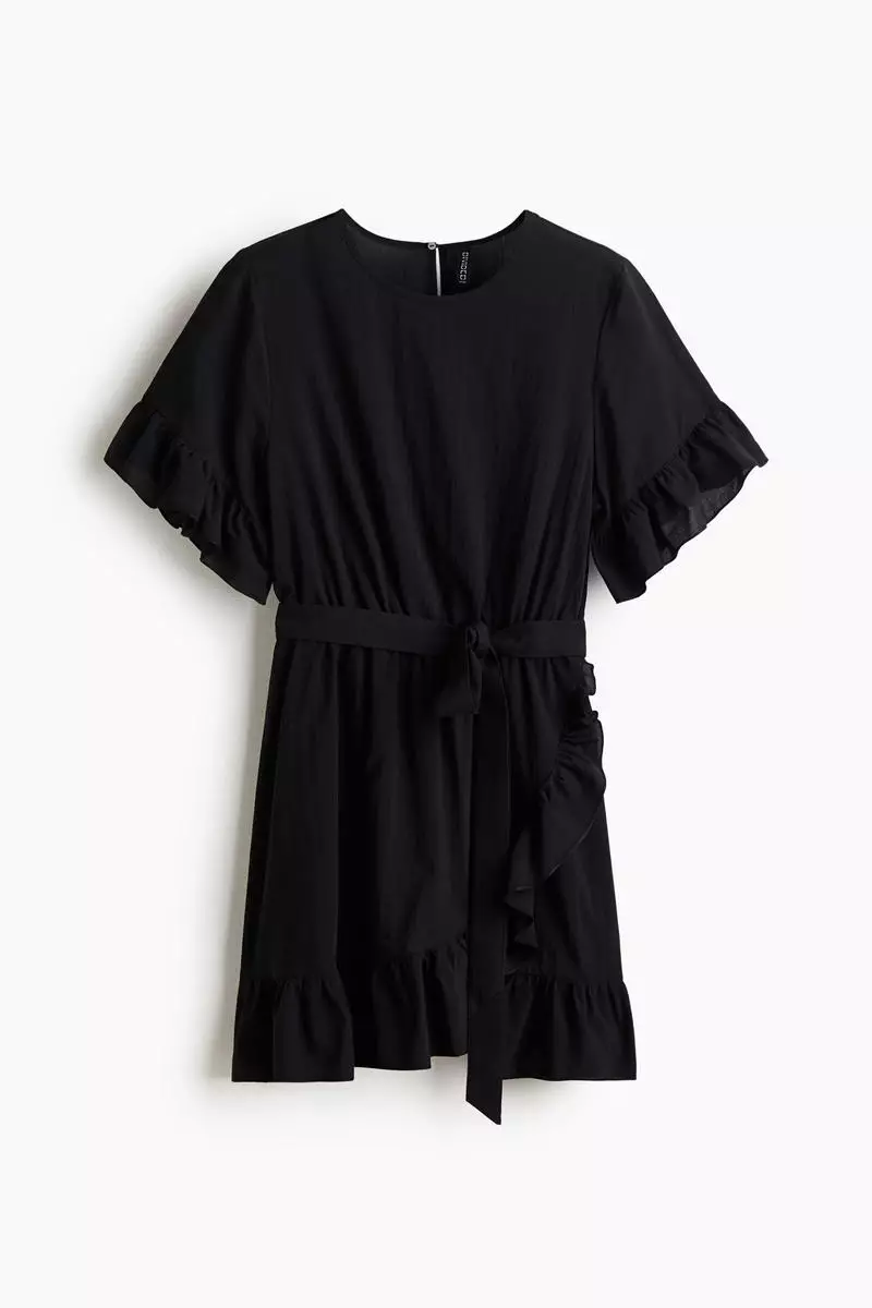 Frill-trimmed dress