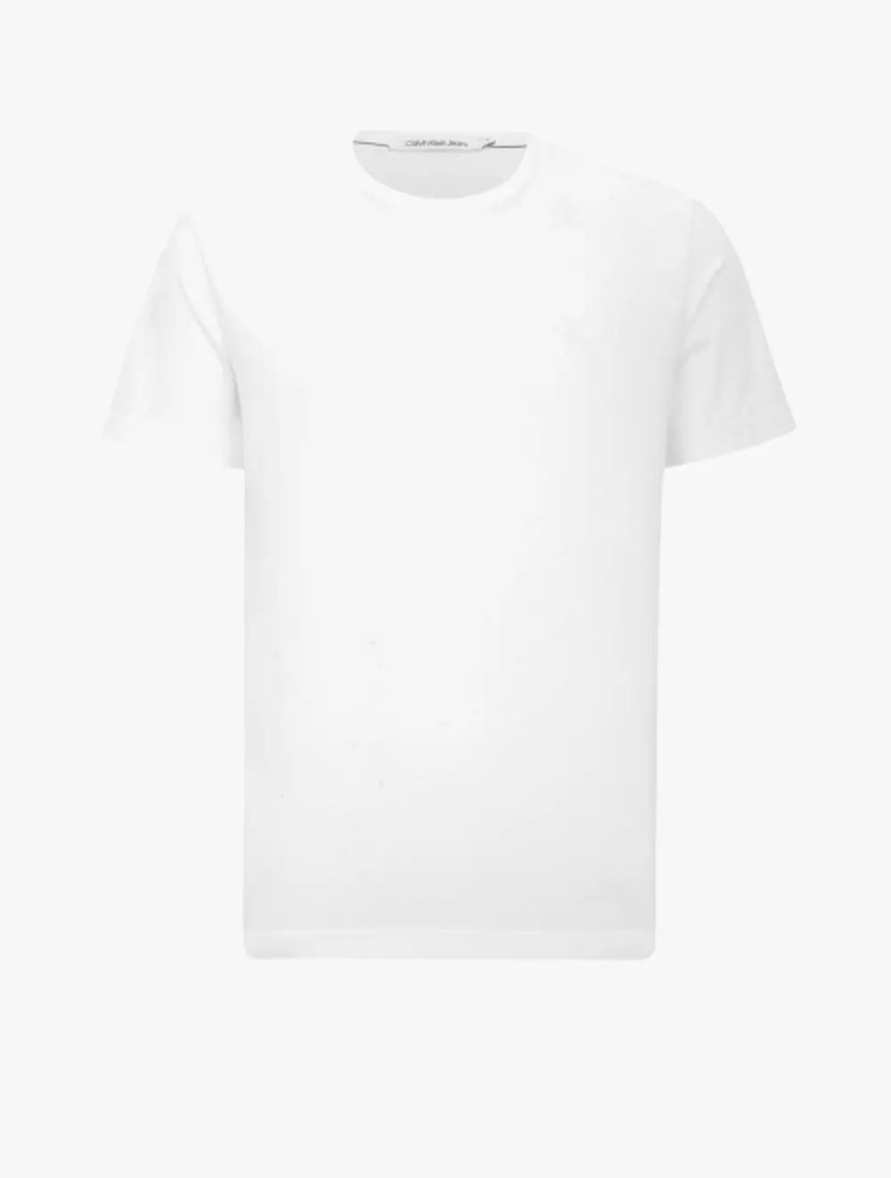 CK JEANS - COTTON EMBROIDERED SHORT SLEEVE T-SHIRT - white