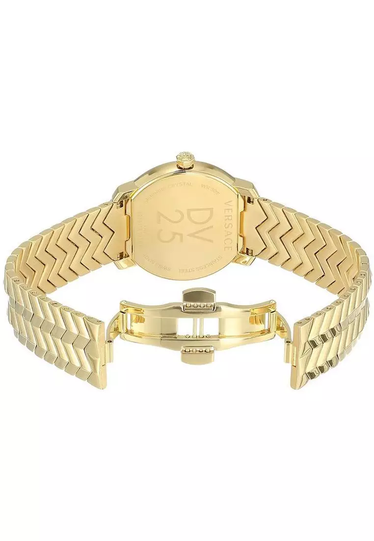 VERSACE WOMEN'S GOLD-TONE QUARTZ WATCH VAM050016