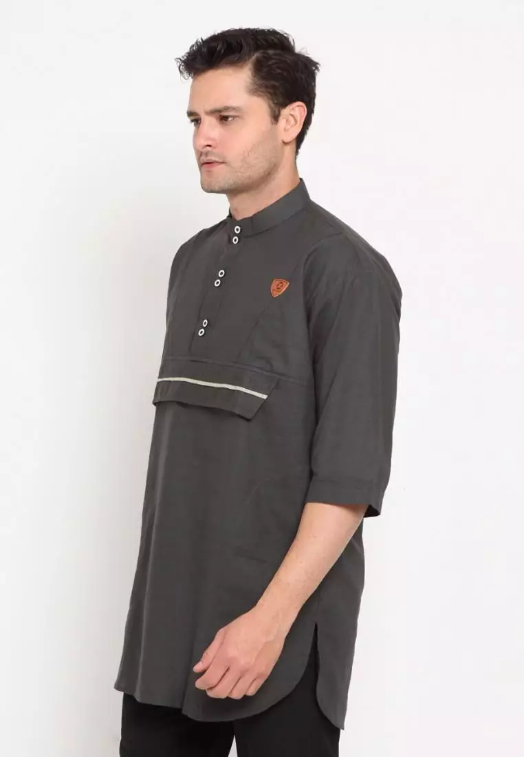 Zayidan Baju Koko Gamis Muslim Pria - Mustafa Abu Tua