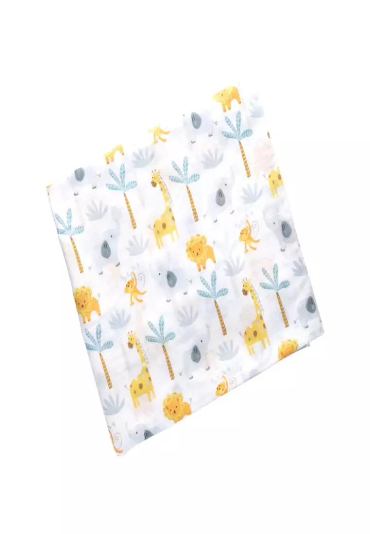 Stephen Joseph Bamboo Blanket And Beanie Set For Babies Zoo