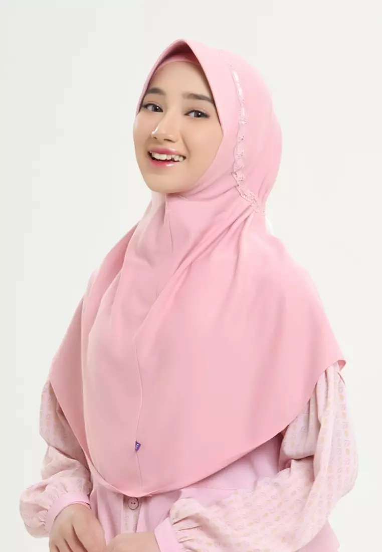 RABBANI - Kerudung Sekolah Instan Hemy KAA - Pink Dharma Wanita