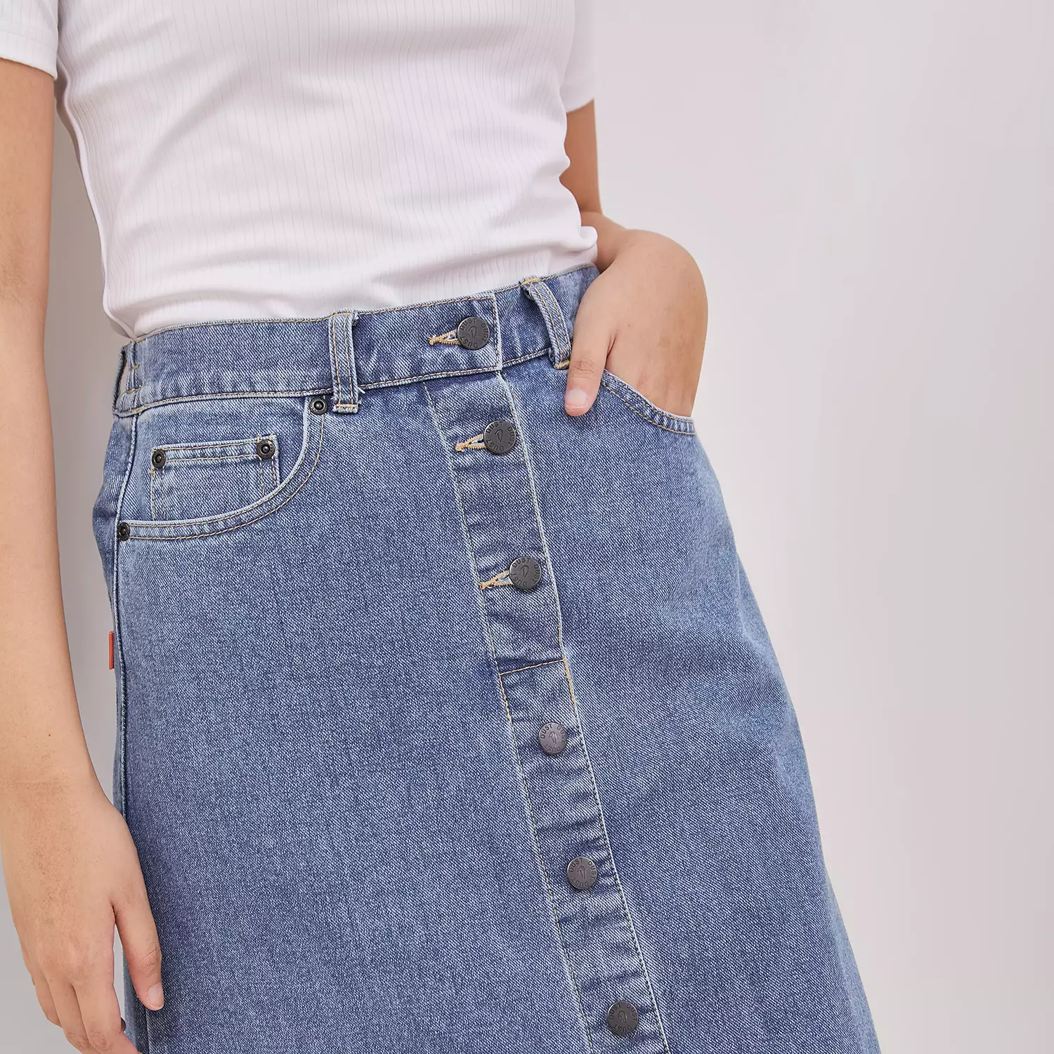 DUST Rok Denim Ranuna Medium Light Blue (D.21141)