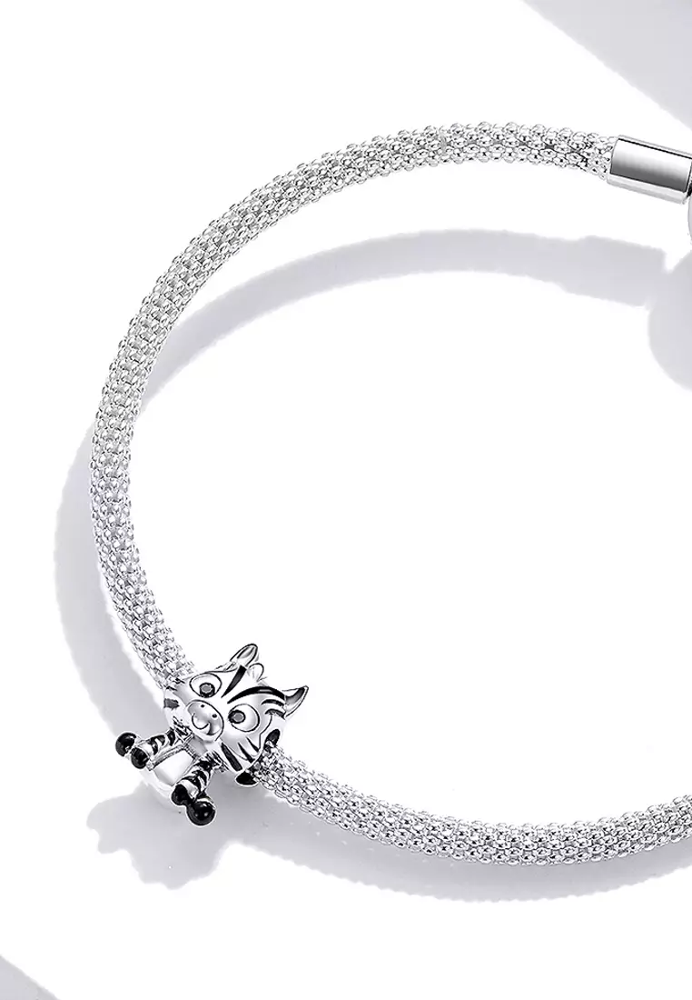 Solid 925 Sterling Silver Baby Zebra Pandora Inspired Charm