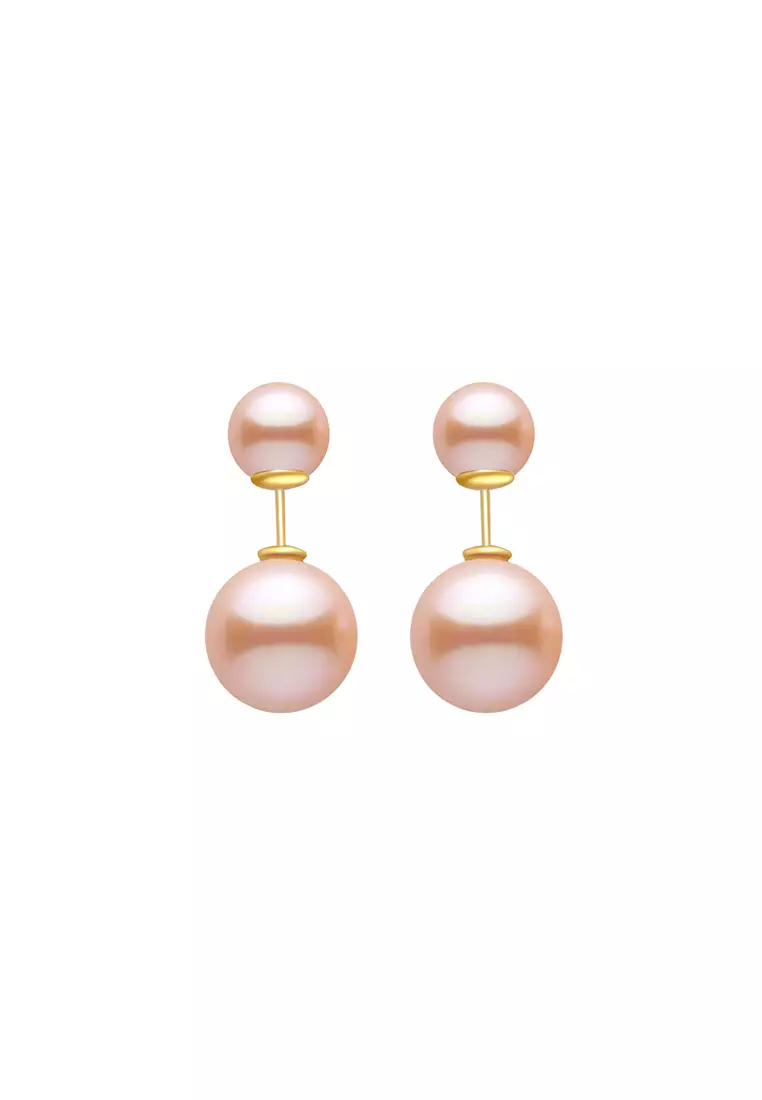 Buy Pearly Lustre Interchangeable Freshwater Pink Pearl Earrings