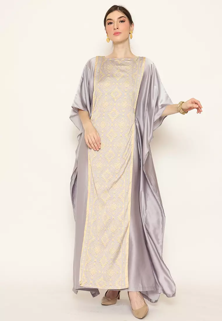 Kanzi Exclusive Long Sleeve Songket Kaftan