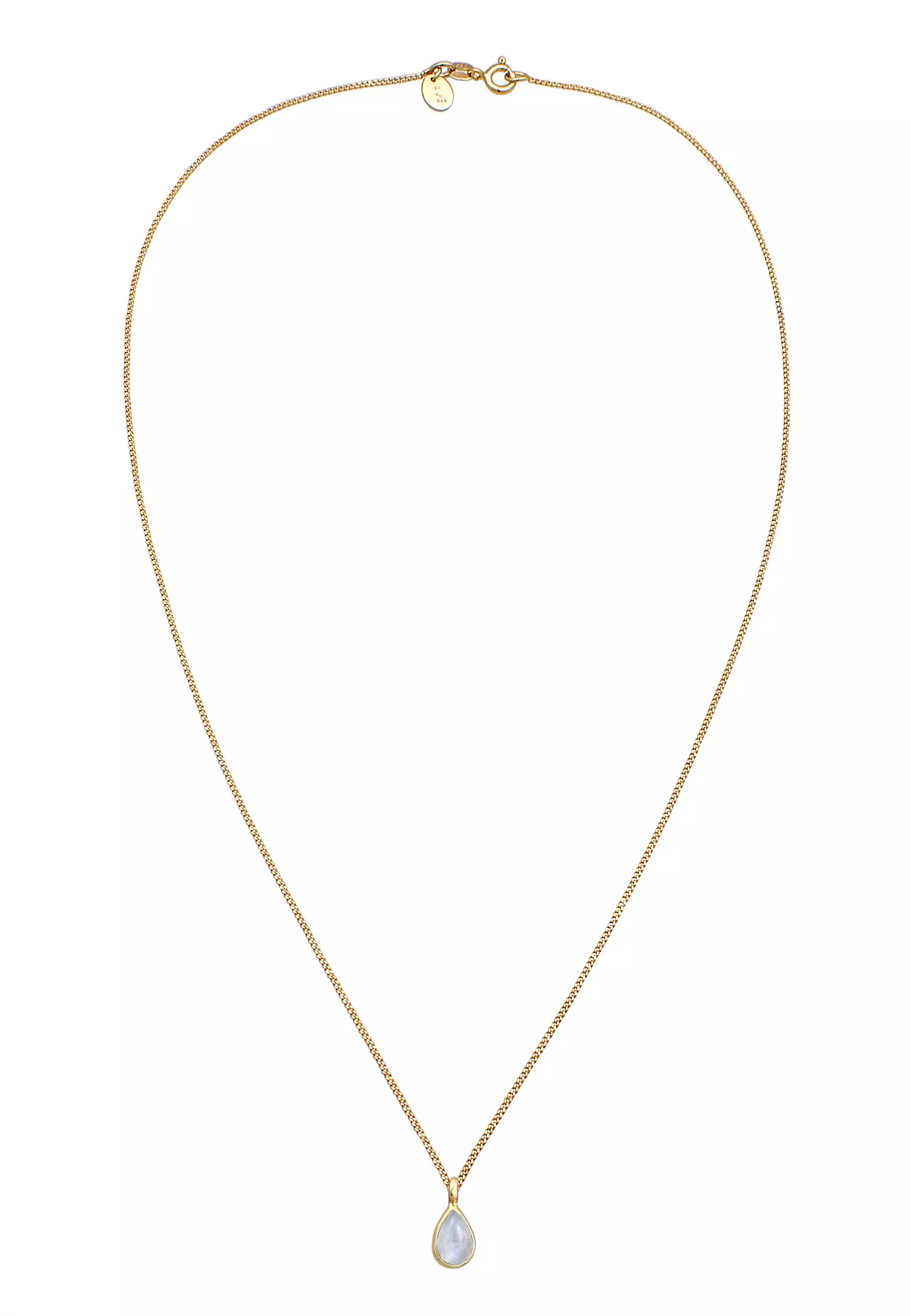 Necklace Drop Moonstone Gold Plated