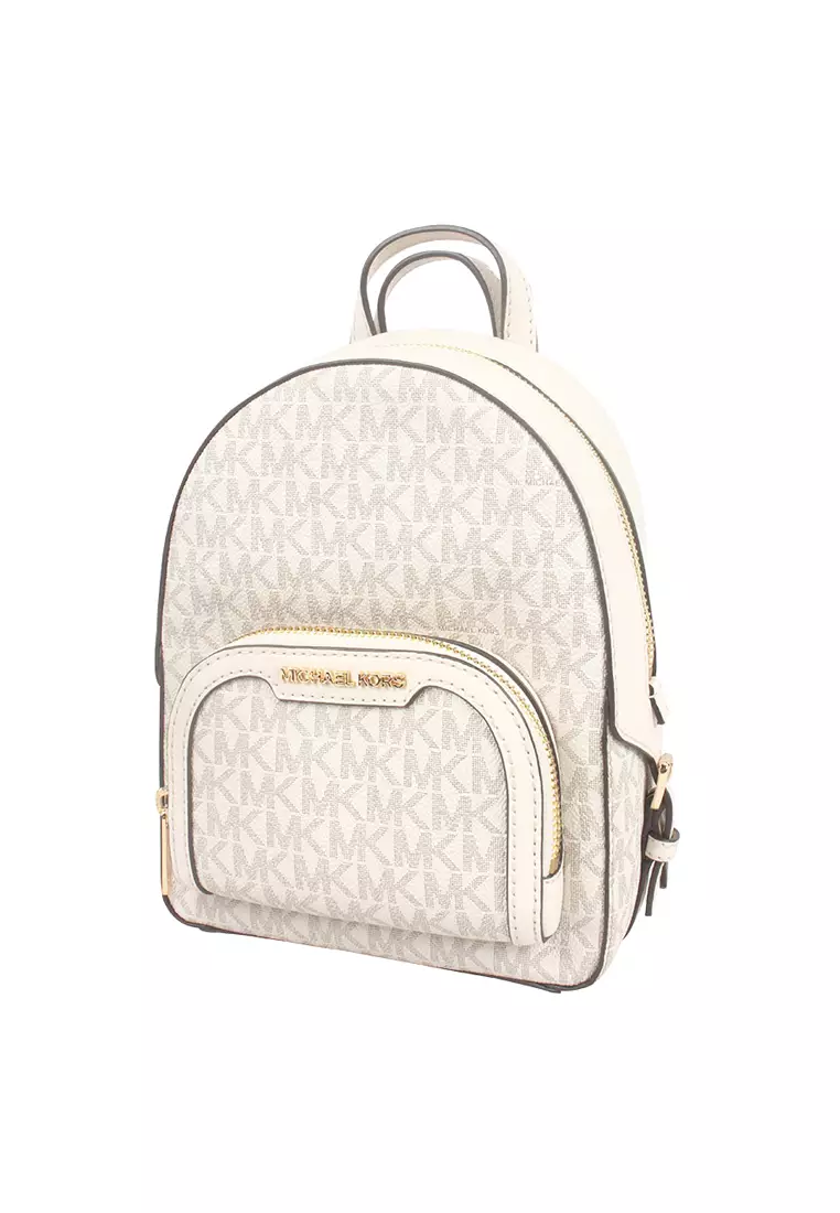 Jaycee Extra-Small Signature Logo Backpack In Light Cream 35T2G8TB1B