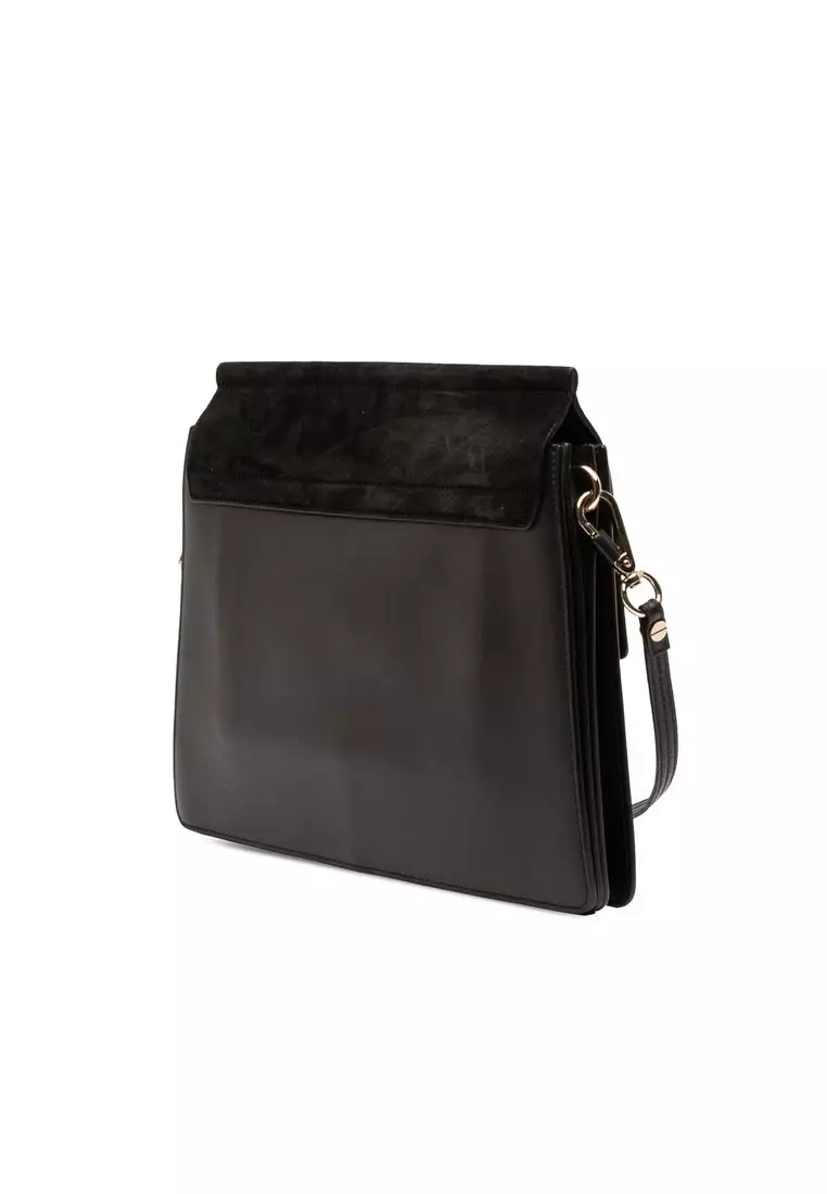 Pre-Loved Chloé Medium Calfskin And Suede Faye Crossbody