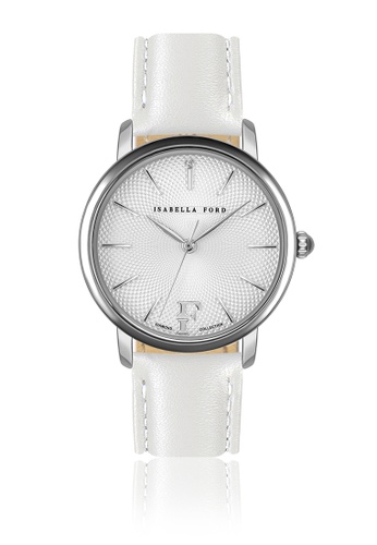 Isabella Ford 白色 Isabella Ford Adore White Leather Women Watch F7F9AAC246A0E7GS_1