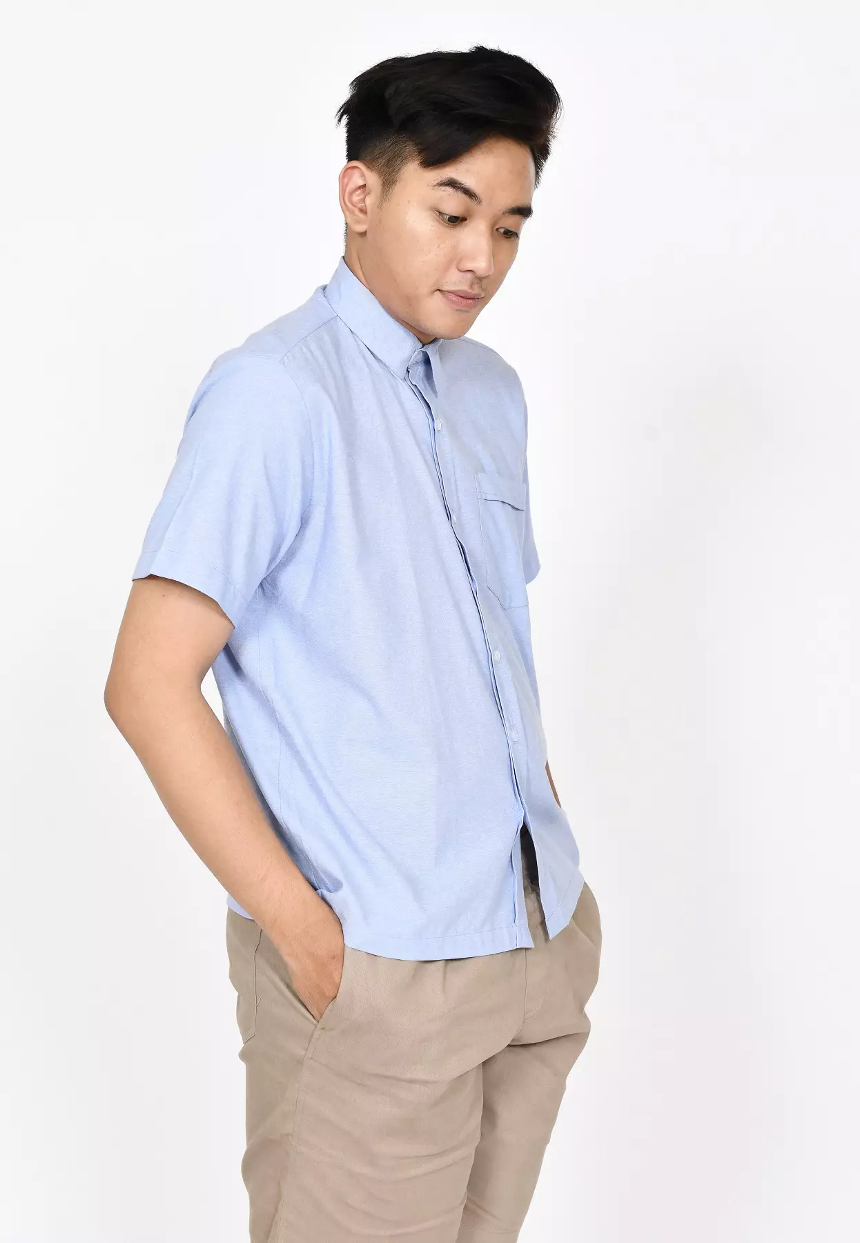 Kemeja Polos S/S Pria