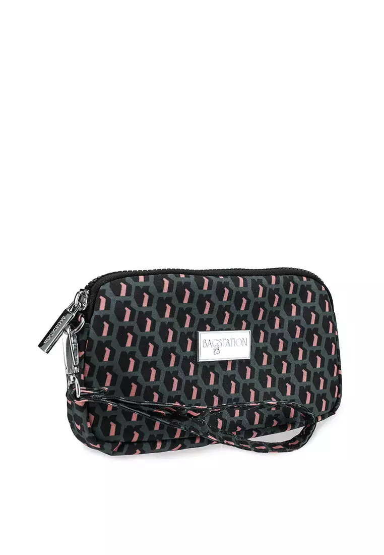 Printed Nylon Wristlet Pouch