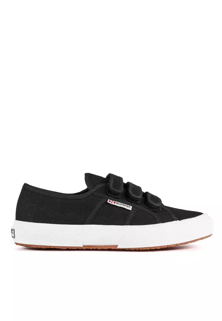 Discount on Superga  shoes - SKU: Cot3strapu Sneakers Black Full White
