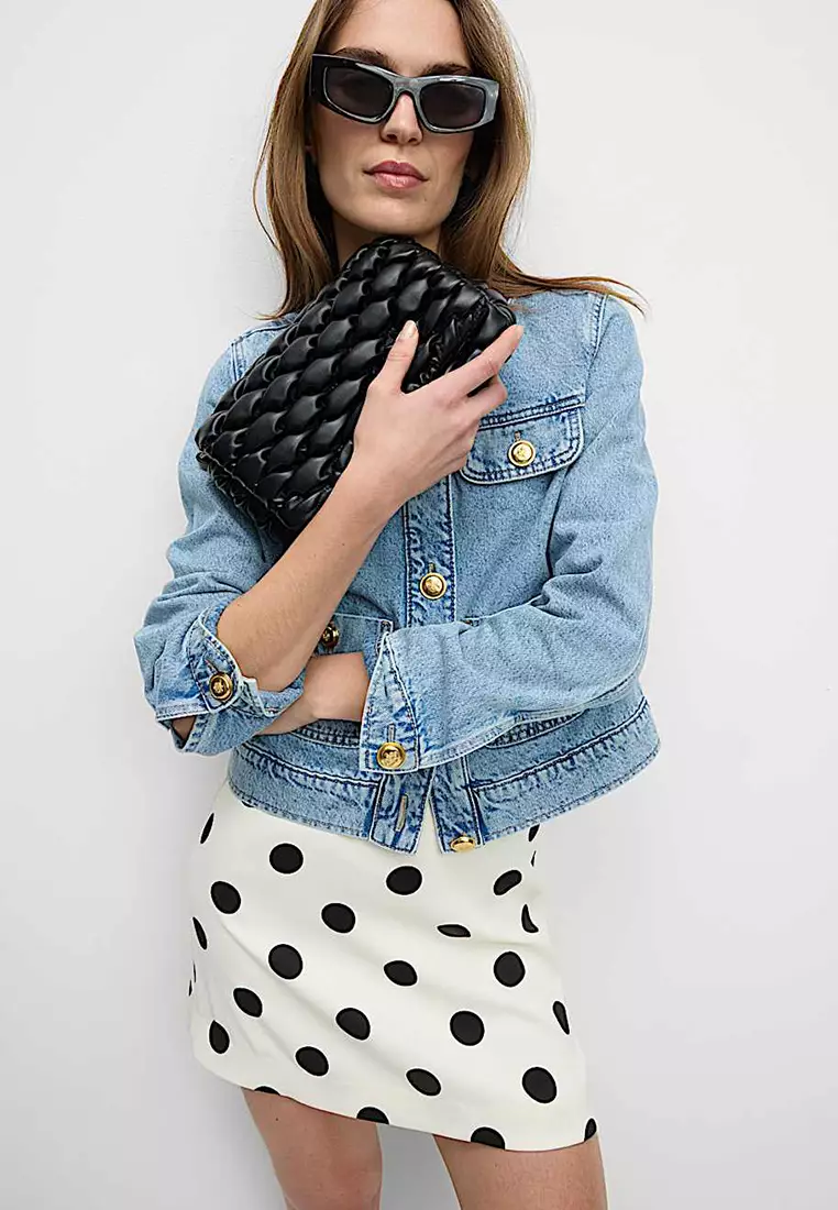 Polka Dot Mini A-Line Skirt