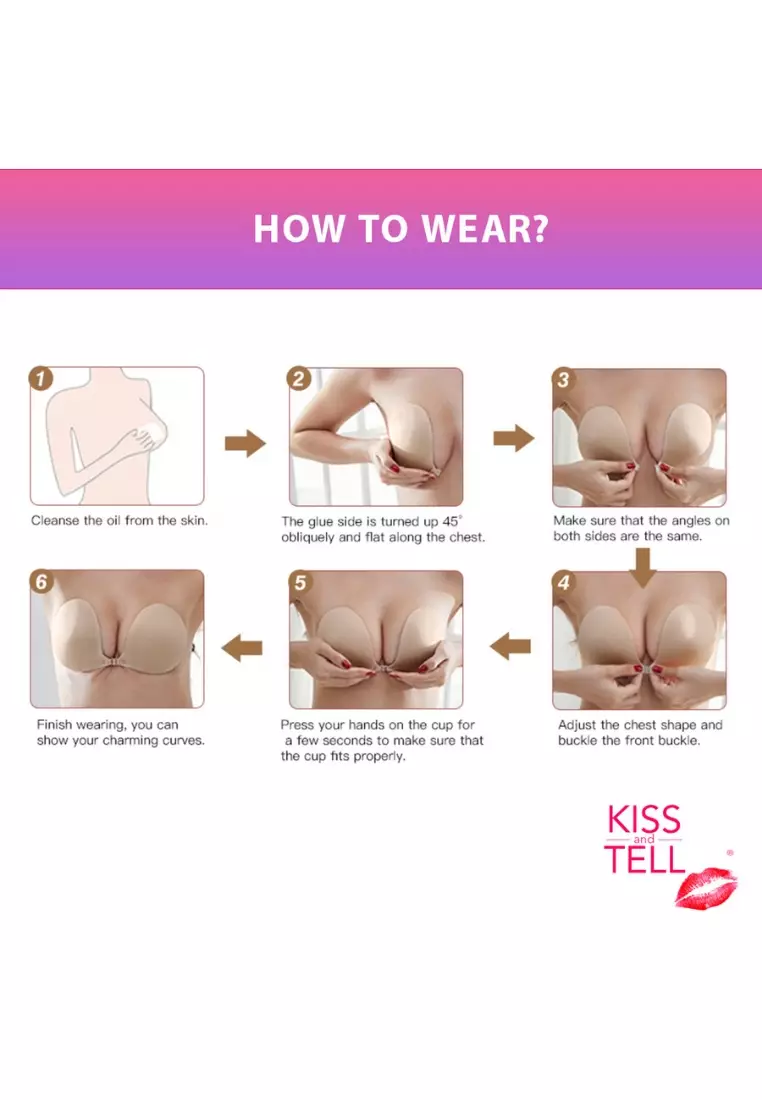 Kiss & Tell 3 Pack Lexi Thick Push Up Stick On Nubra in Nude Seamless  Invisible Reusable Adhesive Stick on Wedding Bra 隐形聚拢胸 2024, Buy Kiss &  Tell Online