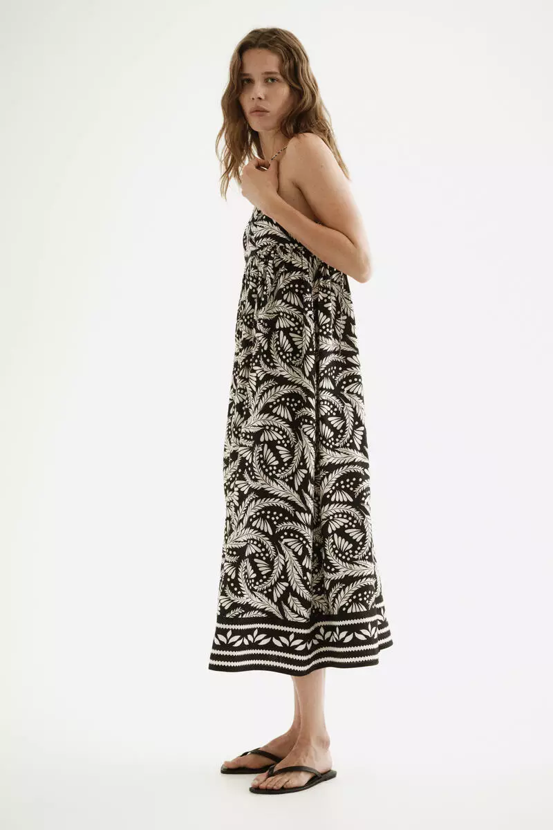 Tie-strap midi dress