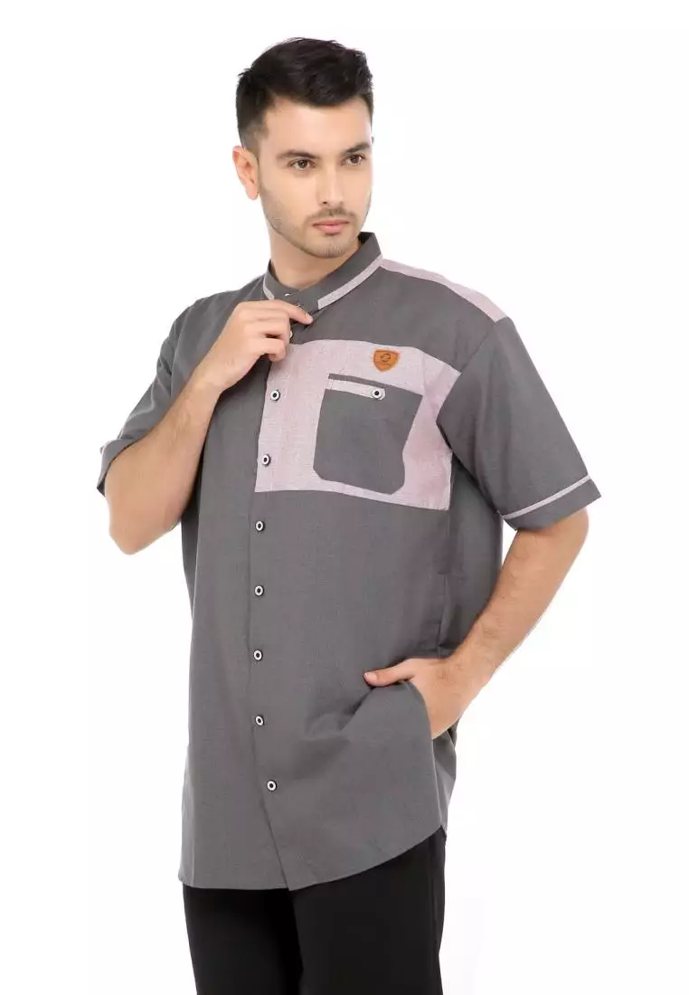 Baju Koko Gamis Muslim Pria Fawwaz - Abu Tua