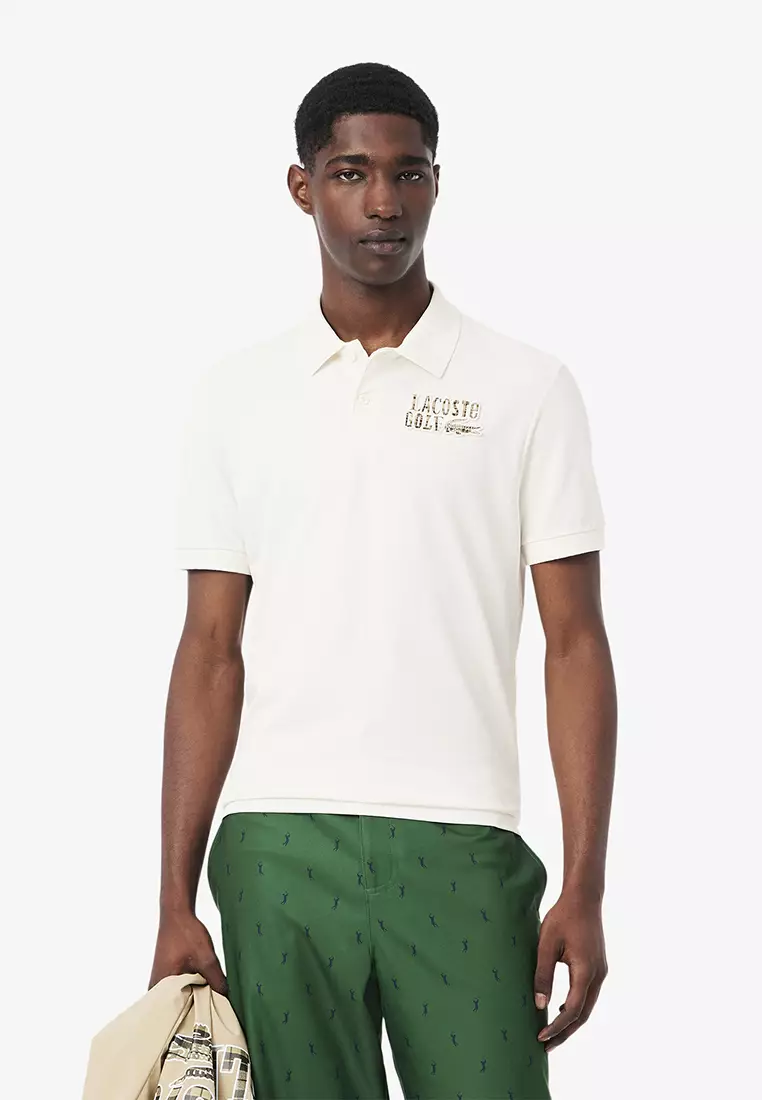 Relaxed Fit Mini-Piqué Golf Polo Shirt