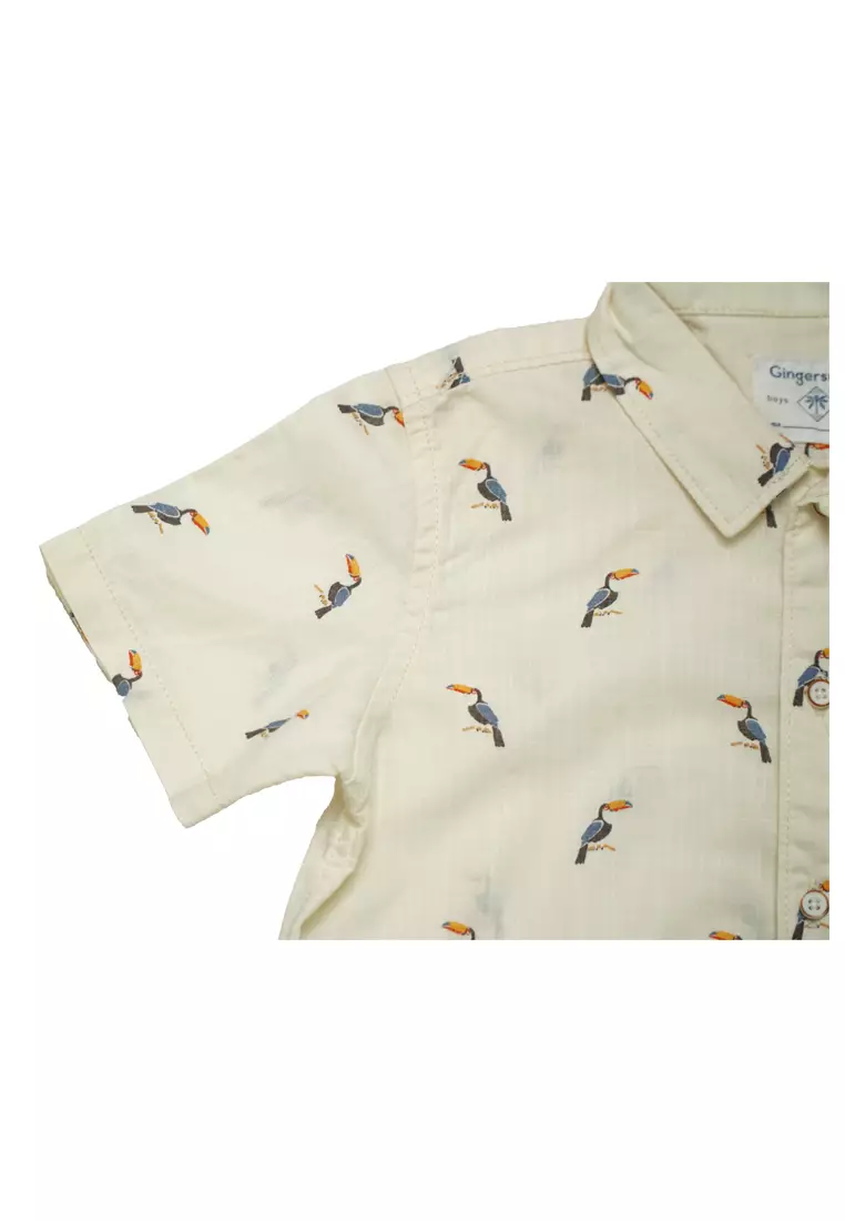 GINGERSNAPS AMIGOS DELA HAVANA WOVEN SHIRT SEA SALT