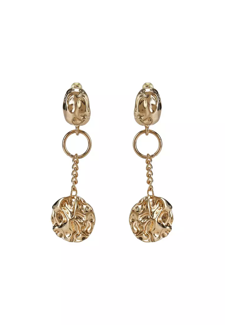 Golden earrings online outlet