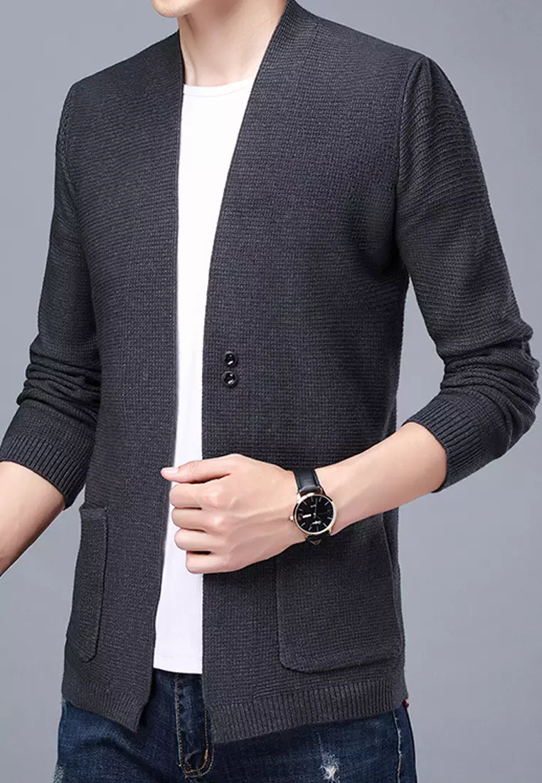 Knitted Texture Cardigan BD-M8128