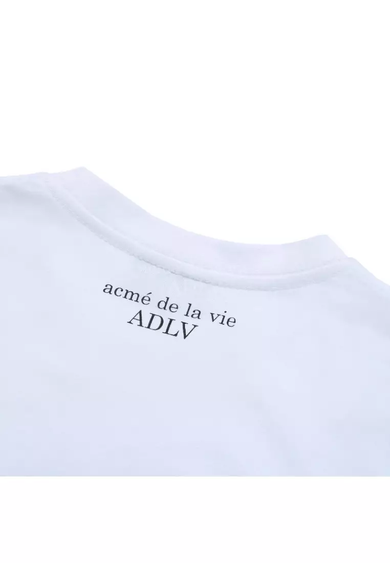 The Powerpuff Girls x Acmedelavie Gradient Curlylogo Crop T-Shirts White 