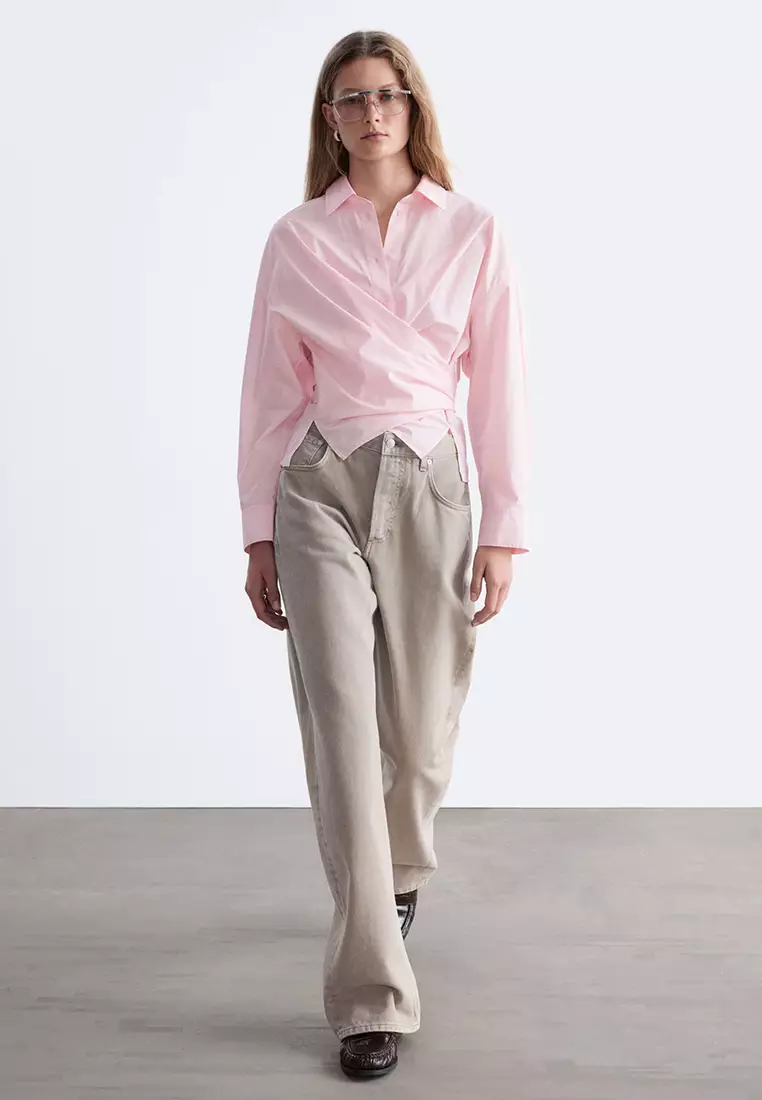 Tie-Waist Cotton Shirt