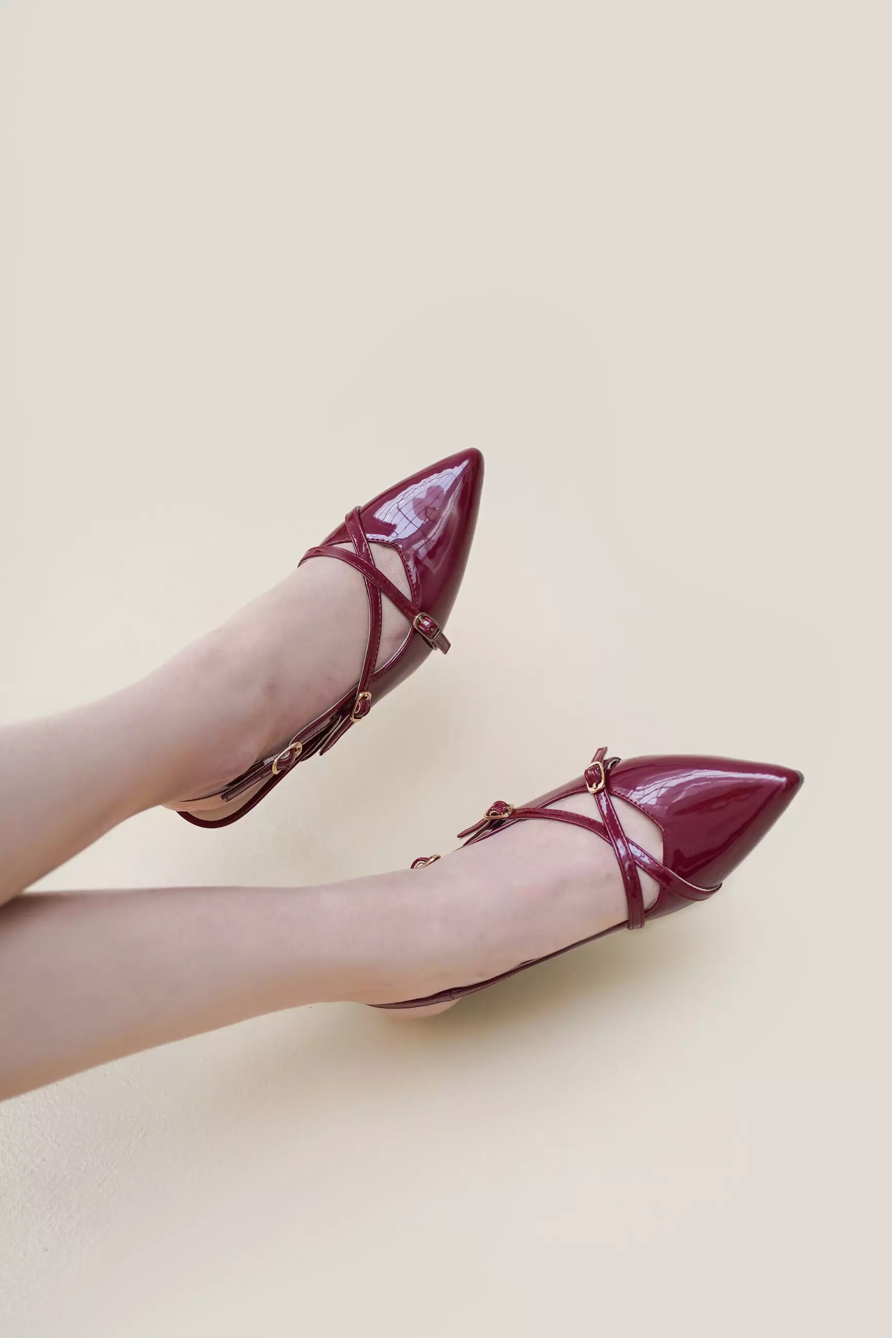 Louise Pointed Toe Slingback Stiletto Sandal Heels Wanita