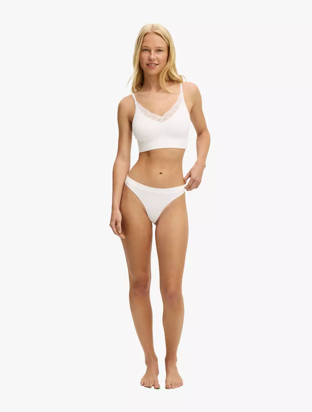 COTTON ON BODY - UNDERWEAR & PAKAIAN TIDUR - SEAMLESS LONGLINE LACE TRIM BRALETTE