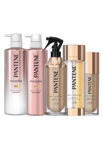 Buy Pantene Bundle Of 5 Pantene Miracles Crystal Smooth Shampoo Conditioner 500ml Pantene Miracles Hair Treatment Set Online Zalora Singapore