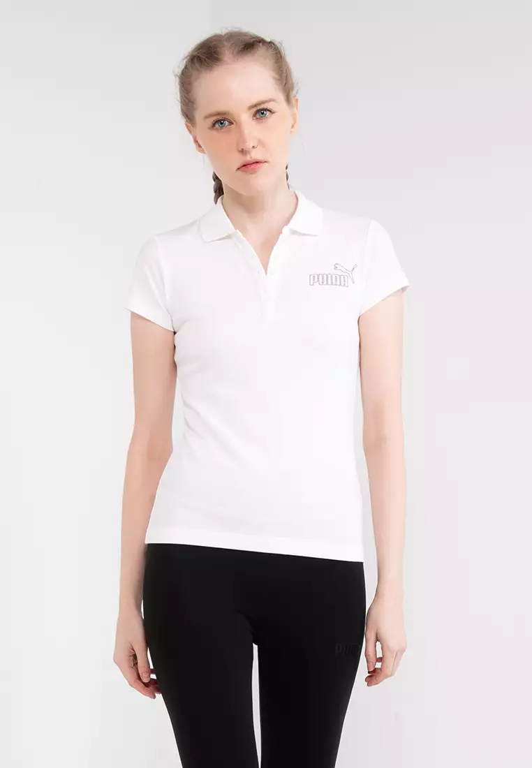 female white polo shirt