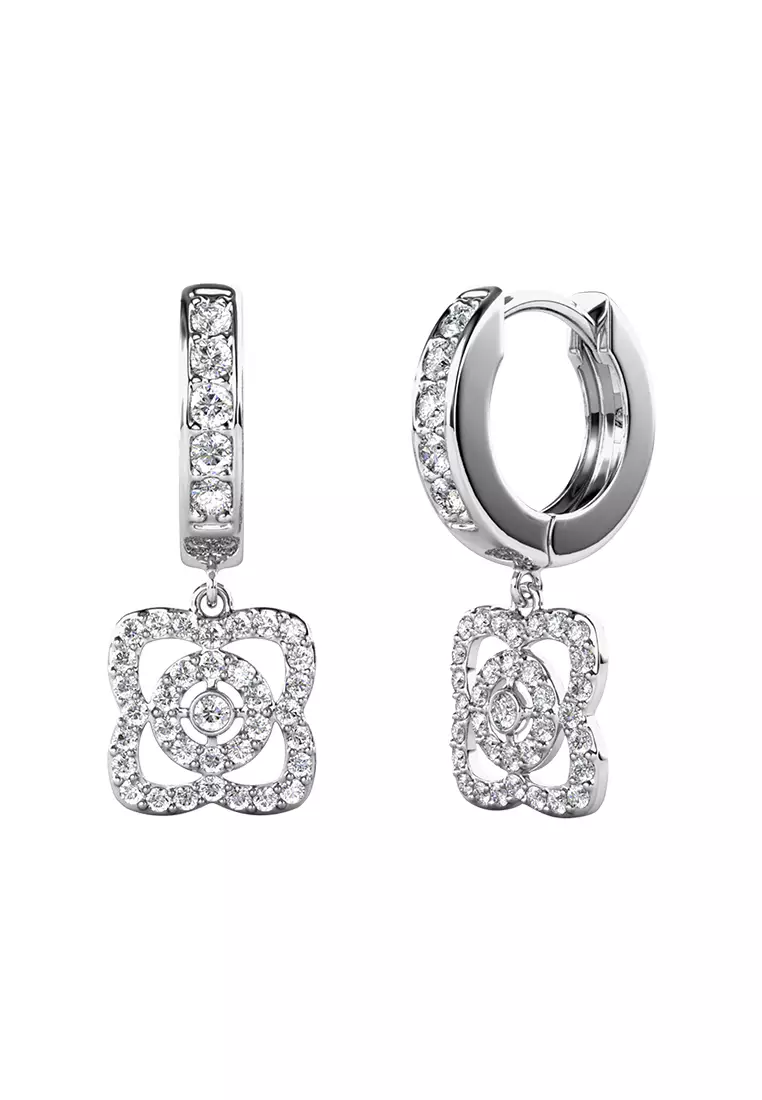 White gold plated 2025 hoop earrings