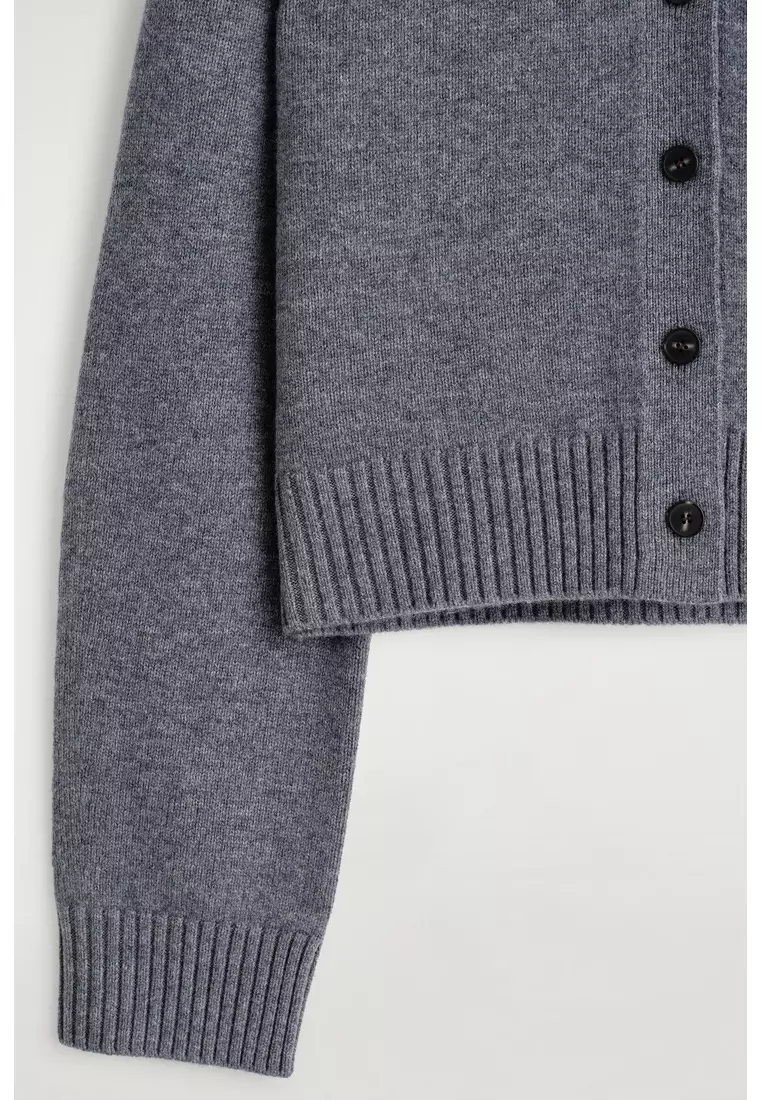 COLLARED MERINO WOOL CARDIGAN