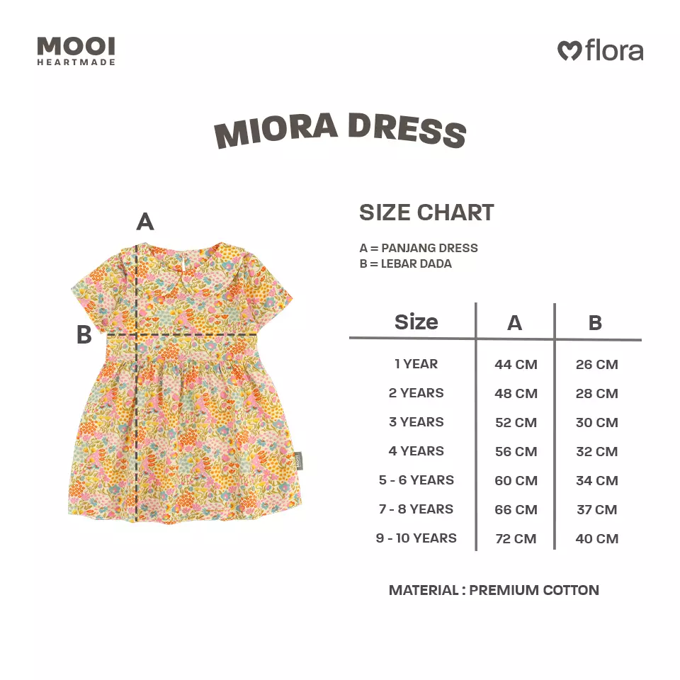 Mooi Dress Anak Perempuan Miora Dress - Pink