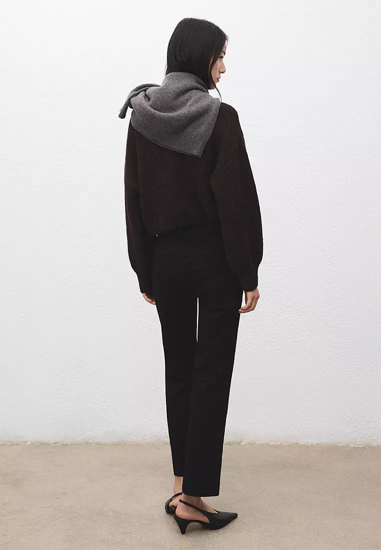 Straight-Cut Crop Trousers