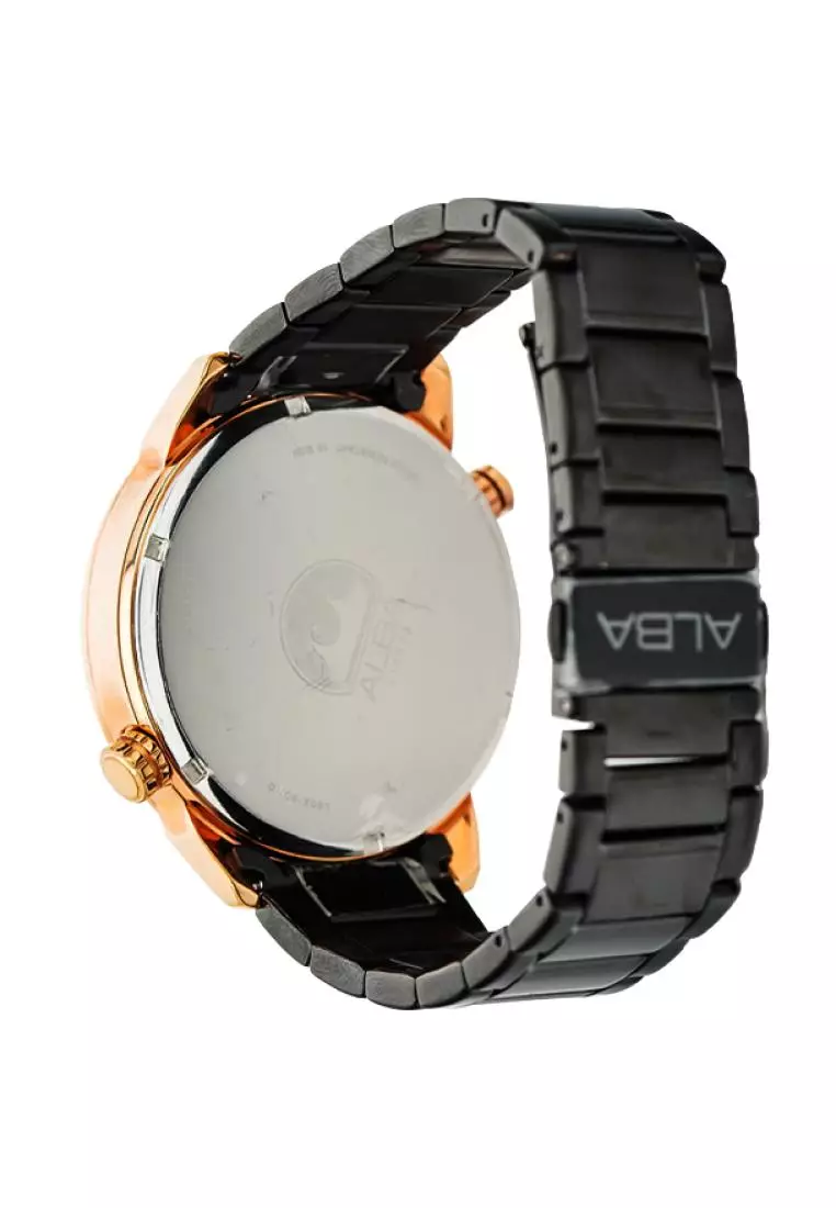 Jam Tangan Pria Alba Original Garansi Resmi A2A002 A2A002X1 Strap Stainless Steel Black