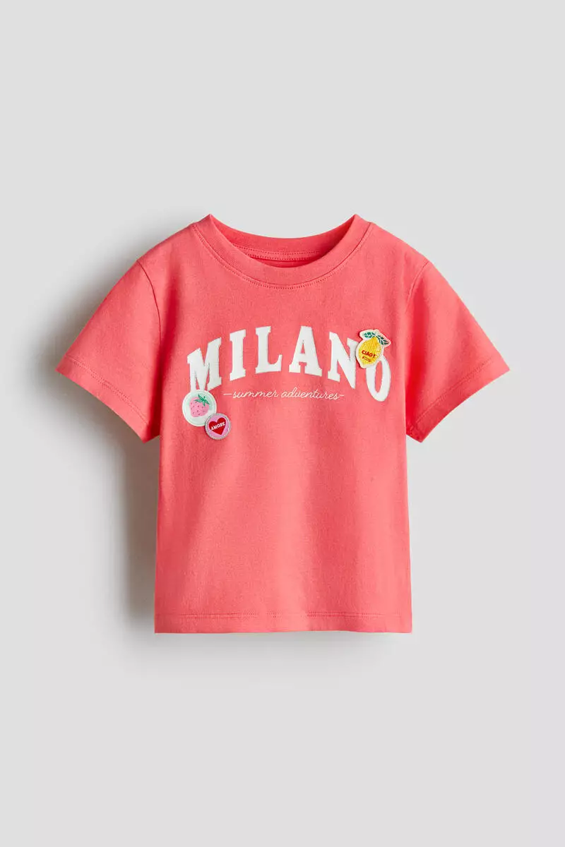 Motif-detail t-shirt