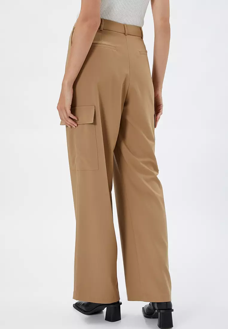Palazzo Trousers Pleat High Waist