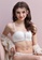 LYCKA white LMM1311-Lady Sexy Lace Lingerie Sleepwear Two Pieces Set-White 8954BUS2F3A43AGS_4