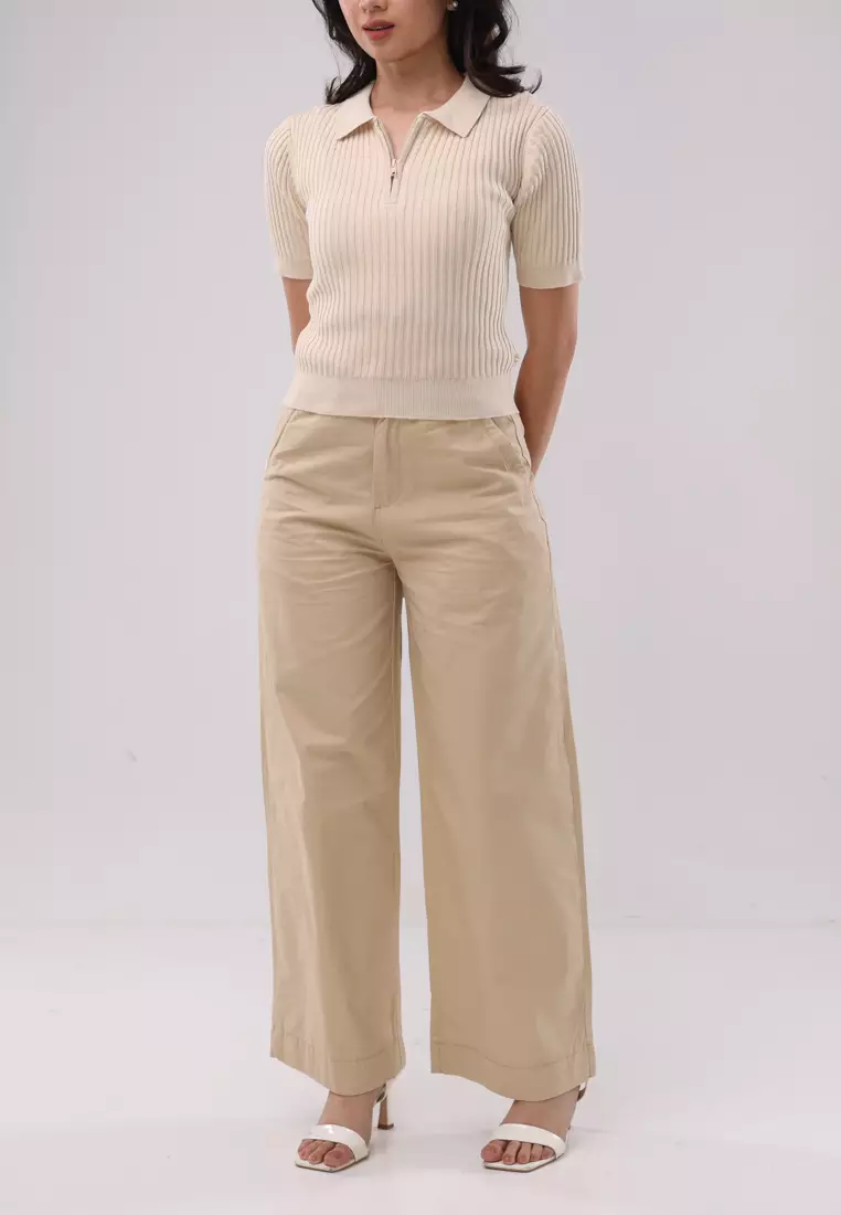 Knitted Short Sleeves Top