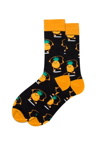 Kings Collection black Pineapple Pattern Cozy Socks (EU38-EU45) (HS202194) E14D1AAC183825GS_1