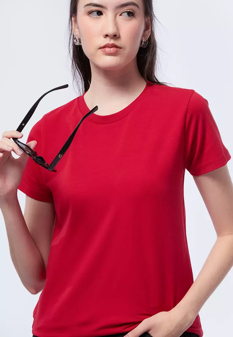 Basic Round Neck Cotton T-Shirt