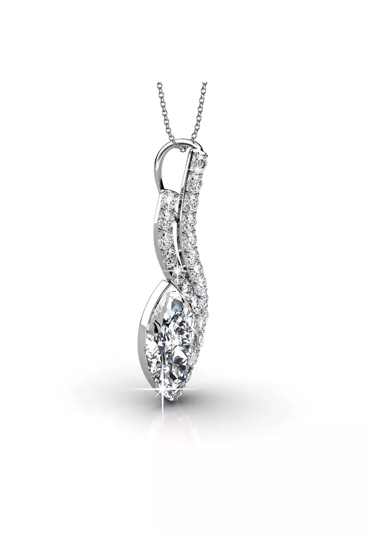 Mylady Pendant White WG - Kalung Crystal by Her Jewellery
