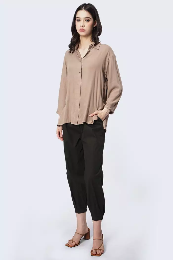 Kemeja Wanita Alizah Light Brown