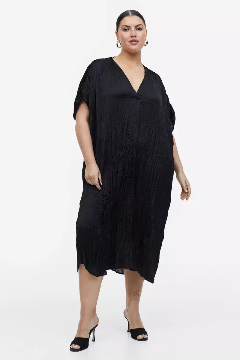 buy h&m pleated tunic dress 2023 online | zalora singapore
