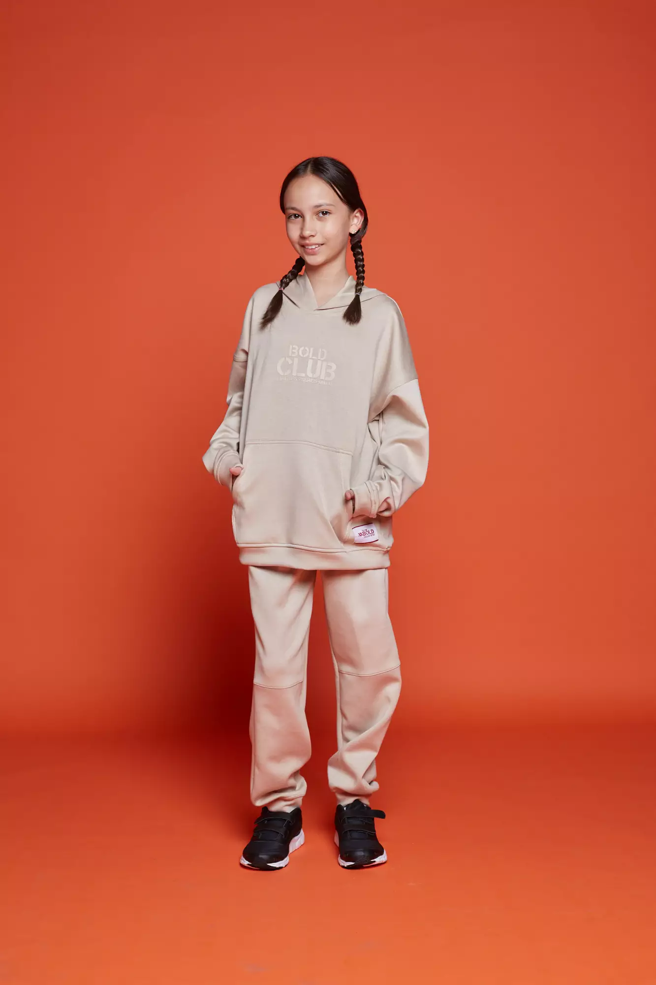 BOLD&KO Bk Limitless Loose Fit Jogger Cream/ Celana Jogger Anak Laki-Laki / Celana Perempuan