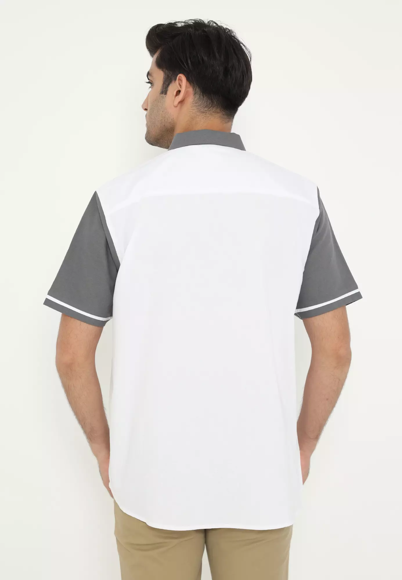 Ramadan Series | Ryusei Kemeja Kerah Biasa Lengan Pendek Takagawa CMB Dark Grey