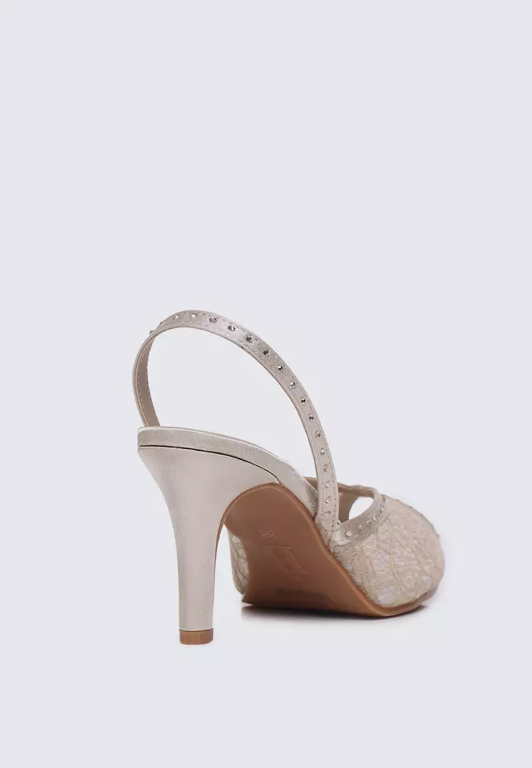 Alora Comfy Heels In Taupe
