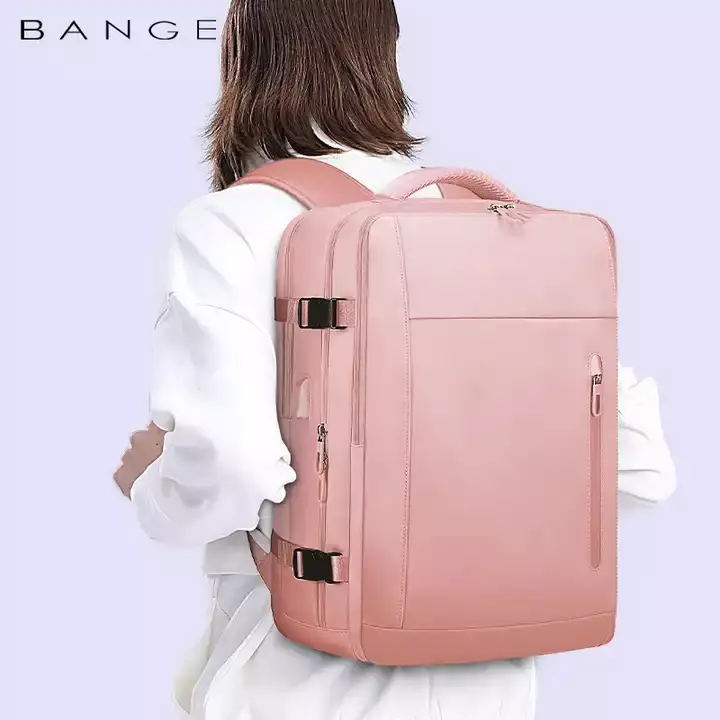 Bange BG1801 Tas Ransel Laptop Kerja Backpack Travel pria 15.6 Inch - PINK