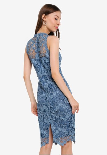 Jual Paper Dolls Blue Crochet Dress Original Zalora Indonesia